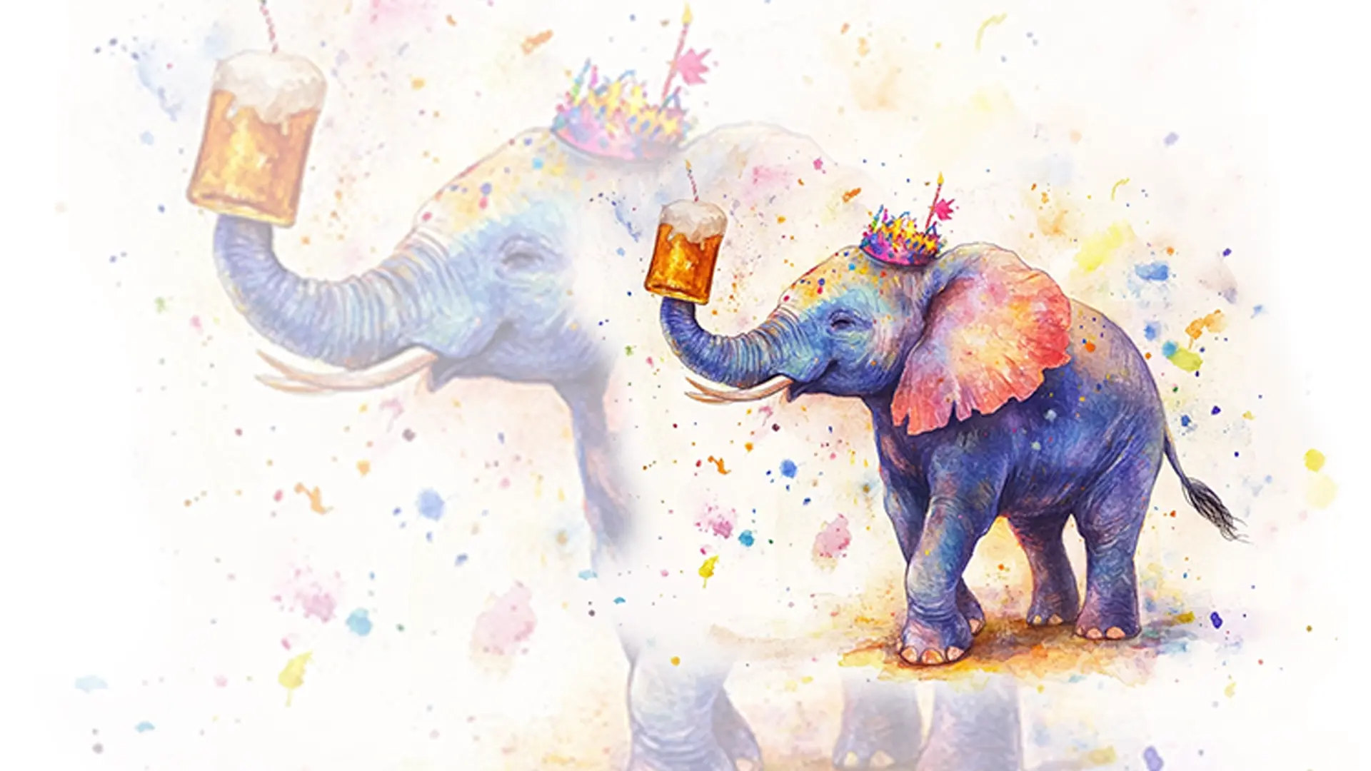 The elephant's guest rabbit-poster