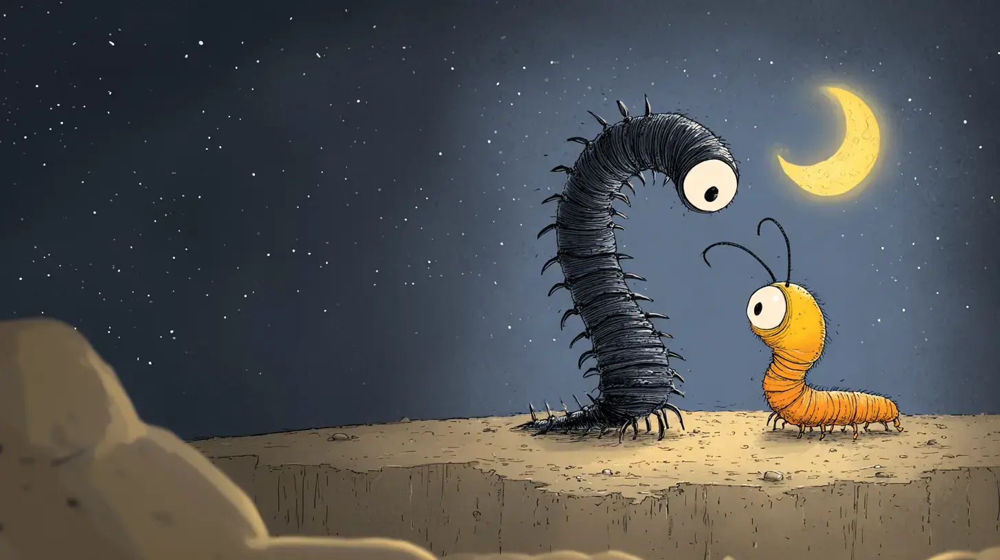 The centipede and the worm-poster